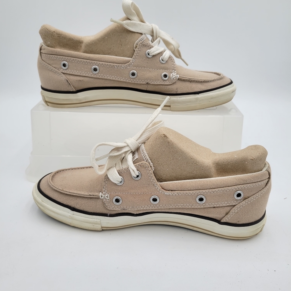 Mens Converse One Star Canvas Boat shoe Tan/Khaki/Light Brown Size 7.5 - Picture 2 of 12